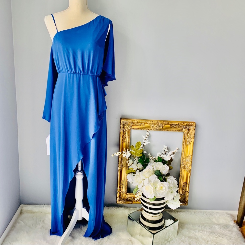 One-Shoulder High-Low Dress BCBGMAXAZRIA